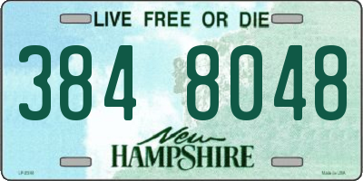 NH license plate 3848048