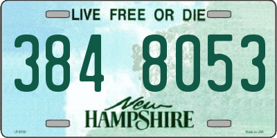 NH license plate 3848053