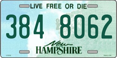NH license plate 3848062