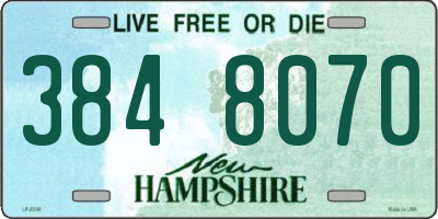 NH license plate 3848070