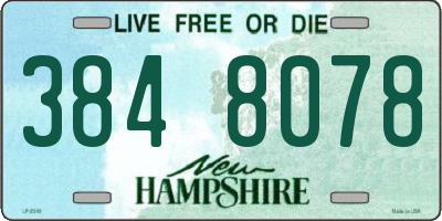 NH license plate 3848078