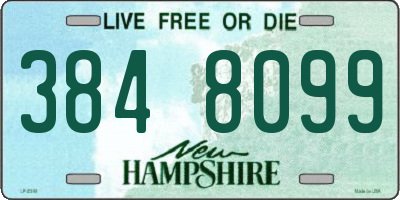NH license plate 3848099