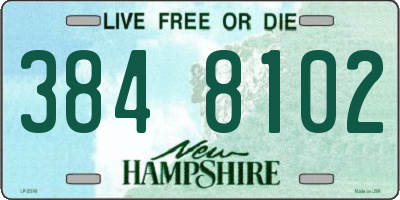 NH license plate 3848102