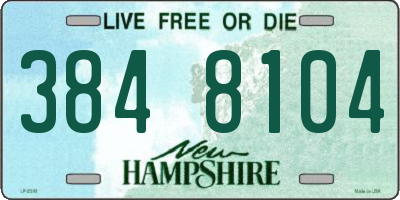NH license plate 3848104