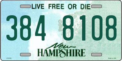 NH license plate 3848108