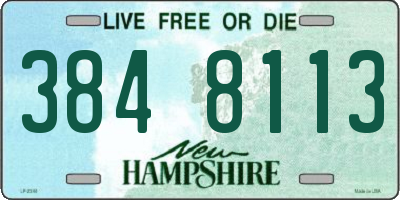 NH license plate 3848113