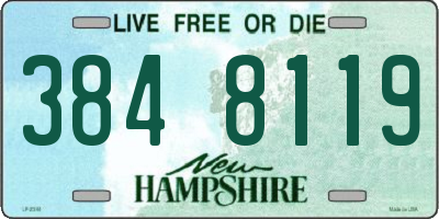 NH license plate 3848119