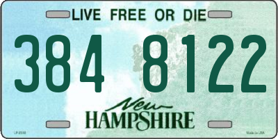 NH license plate 3848122