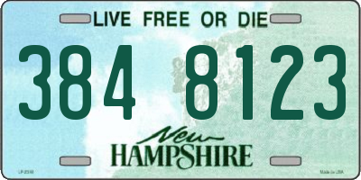 NH license plate 3848123