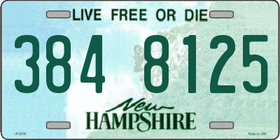 NH license plate 3848125