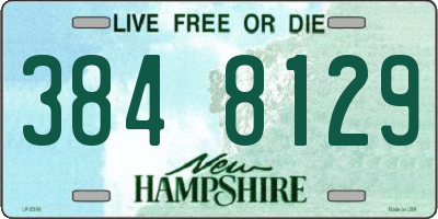 NH license plate 3848129