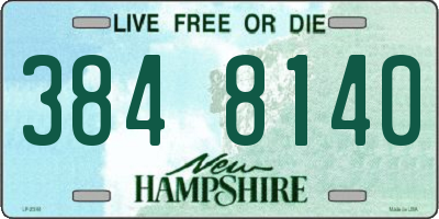 NH license plate 3848140