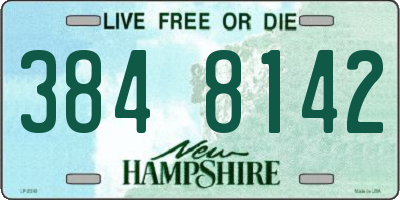 NH license plate 3848142