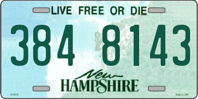 NH license plate 3848143