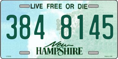 NH license plate 3848145