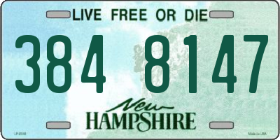 NH license plate 3848147