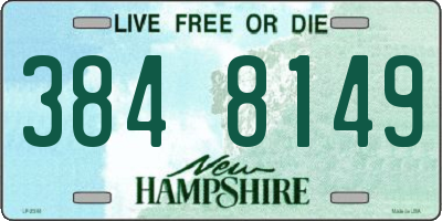 NH license plate 3848149