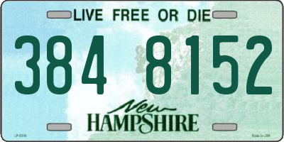 NH license plate 3848152