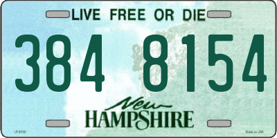 NH license plate 3848154