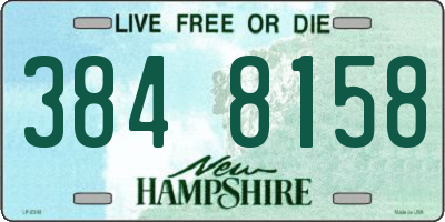 NH license plate 3848158