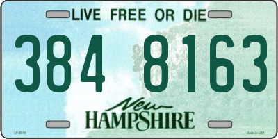 NH license plate 3848163