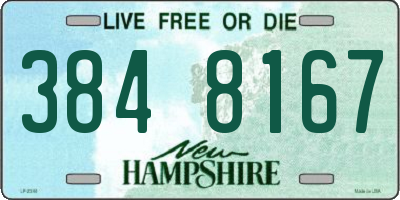 NH license plate 3848167