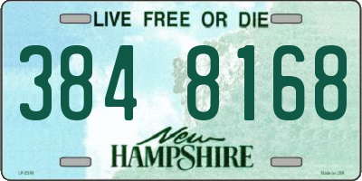 NH license plate 3848168