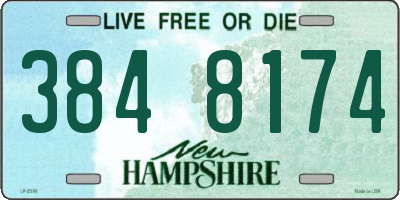 NH license plate 3848174