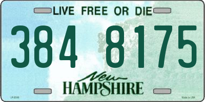 NH license plate 3848175