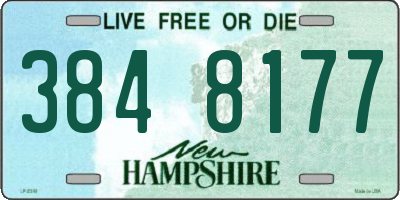 NH license plate 3848177