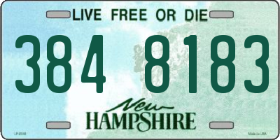 NH license plate 3848183