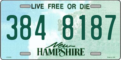 NH license plate 3848187