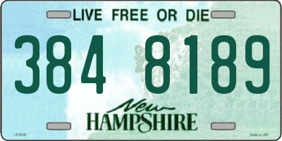 NH license plate 3848189