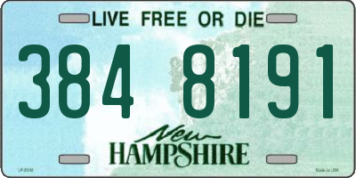 NH license plate 3848191