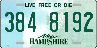 NH license plate 3848192