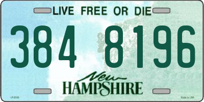 NH license plate 3848196