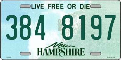 NH license plate 3848197
