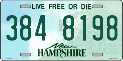 NH license plate 3848198