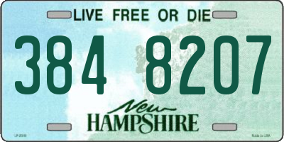 NH license plate 3848207