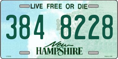 NH license plate 3848228