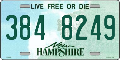 NH license plate 3848249