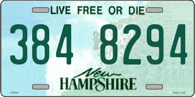 NH license plate 3848294