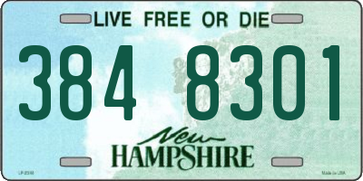 NH license plate 3848301