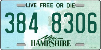 NH license plate 3848306