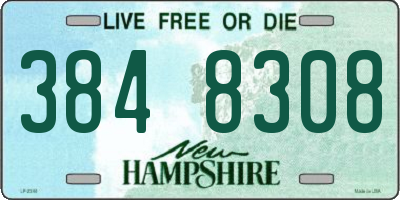 NH license plate 3848308