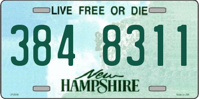 NH license plate 3848311