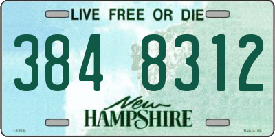 NH license plate 3848312