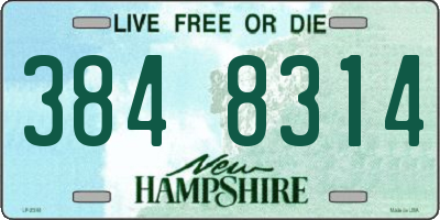 NH license plate 3848314