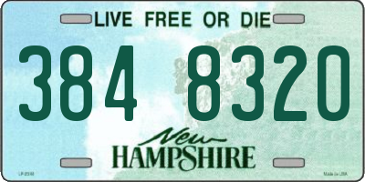 NH license plate 3848320