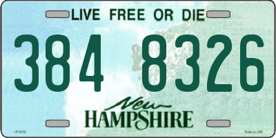 NH license plate 3848326